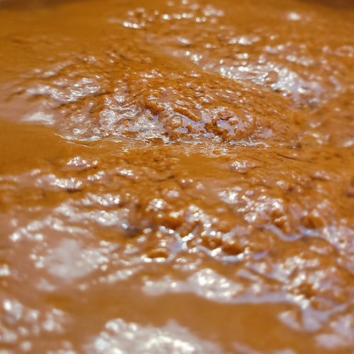 Strawberry and Cream Fudge hot in the pan